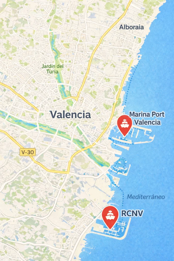 mapa Marina Port Valencia
